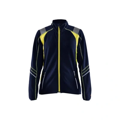 Bild av MICROFLEECEJACKA 4973 1010 DAM MARINBLÅ/VARSELGUL XXXL Beijerbygg Byggmaterial