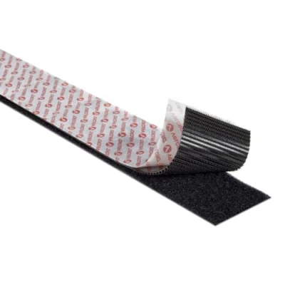 Bild av VELCRO® Märke svart PS51/PS52 ULTRAMATE® industriell styrka självhäftande tejp 50 mm (B) 1 m lång