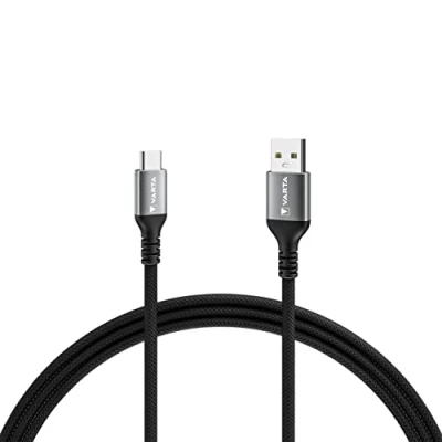Bild av VARTA Speed Charge &amp; Sync Kabel (USB A auf USB Typ C, Strom und Datenübertragung, 2 m), schwarz, nylon