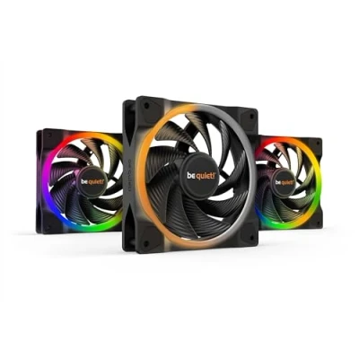 Bild av var tyst! Light Wings 120 mm PWM höghastighetsfläkt 3 pack ARGB LED tyst fodralfläkt 4 polig, kompatibel med radiator, BL077