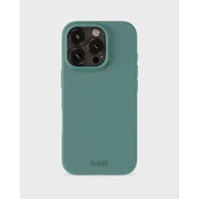 Bild av holdit silikonskal iPhone 16 Pro 0,8 mm ultratunt mobilskal silikon trendigt med fullt skydd (upphöjd kant för kameraskydd) Moss Green
