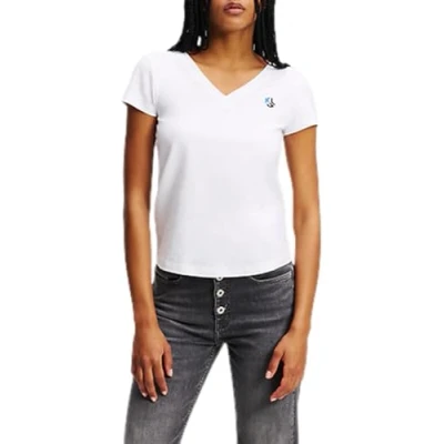 Bild av Karl Lagerfeld Jeans Vneck Tshirt bas, Storlek: Small, White