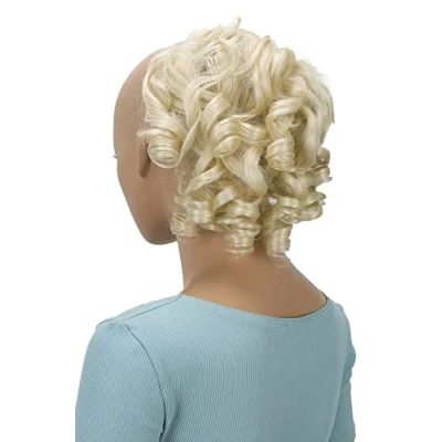 Bild av CAISHA Hårstycke Scrunchie Updo Frisyrer Voluminös Lockigt Bulle Ljusblond G30L