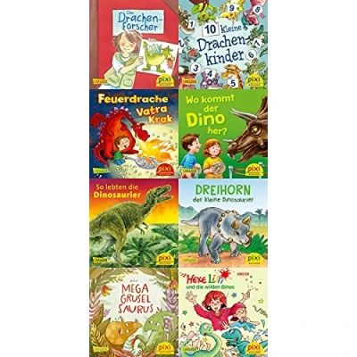 Bild av Pixi 8er Set 279: Dinos und Drachen bei (8x1 Exemplar)