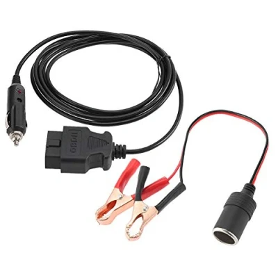 Bild av Nödkabel, OBD II fordons ECU nödkabel Nödkabeluttag för 12 V bilstarter, omvandlare, strömförsörjningskabel, minnessparare med klämma