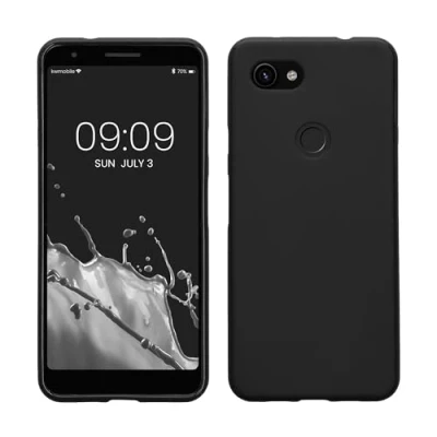 Bild av kwmobile Fodral kompatibelt med Google Pixel 3a mjukt silikonfodral matt svart