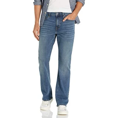Bild av Amazon Essentials Straight Fit stretch Bootcut jeans, medium blå, vintage, 34W/33L