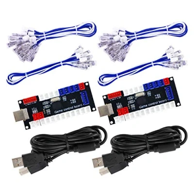 Bild av SJ@JX Arcade Game Controller USB kodare noll fördröjning 2 spelare till joystick knapp för PC MAME Raspberry Pi Retro