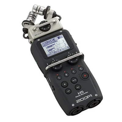 Bild av Zoom H5 Handy Recorder 4 spår, mycket flexibel tack vare utbytbar mikrofonkapsel, levereras med XY kapsel, kompatibel alla utbytbara kapslar, liveinspelning, filmljud, Podacst, svart