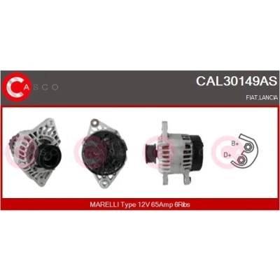 Bild av CASCO CAL30149AS Generator 12V 65A FIAT: Strada Pick up, Punto II Hatchback, Barchetta