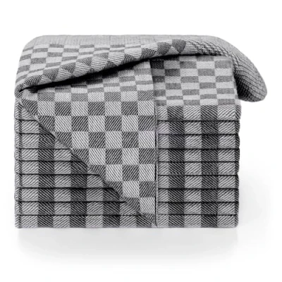 Bild av Blumtal set om 10 premium kökshanddukar Högkvalitativa kökshanddukar, 100% bomull, Oeko TEX® certifierade, blårutiga, 50x70cm