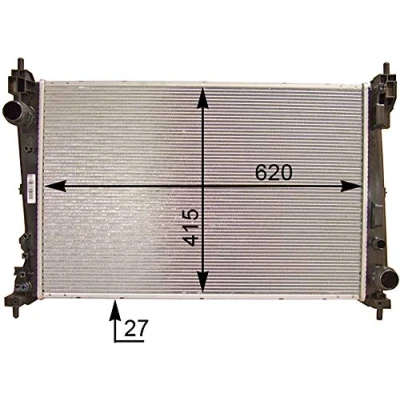 Bild av MAHLE ORIGINAL CR 1112 000P radiateur du moteur pour véhicules avec/sans climat. 620 395 27 Grille de soudée OPEL: Corsa D 3/5 portes