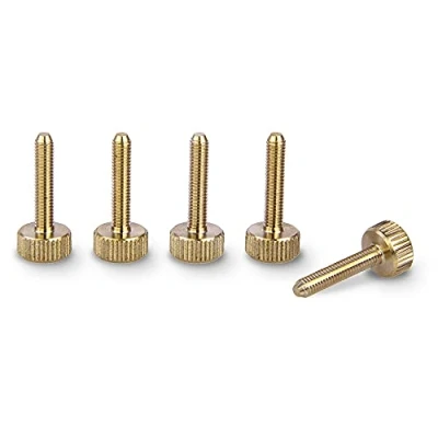 Bild av PrecisionGeek Mässing M3 x 15 mm 8 diameter platta räfflade tumskruvar (set med 5) datorhölje, handgrepp