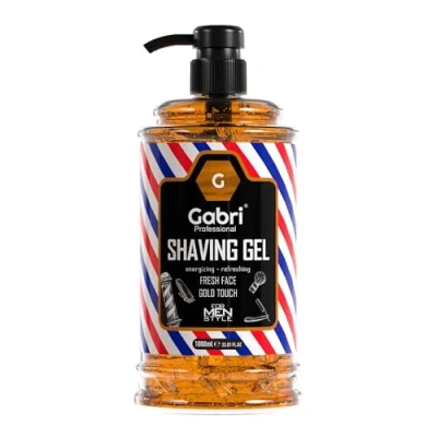 Bild av Gabri Golden Touch Shaving Gel legendarisk friskhetseffekt och perfekt rakgel för ett fräscht ansikte stick sticker ut med en unik doft 1000 ml (1 styck) (guld gyllene touch)
