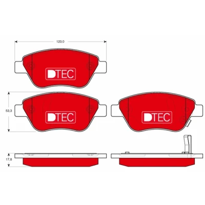 Bild av TRW DTEC COTEC GDB1700DTE Jeu de plaquettes frein avec indicateur d&#039;usure vis d&#039;étrier accessoires OPEL: Corsa D 3/5 portes
