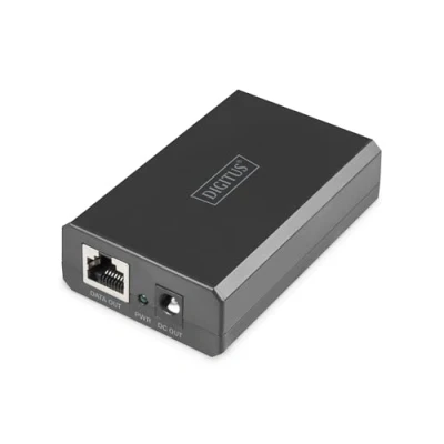 Bild av DIGITUS PoE++ Splitter Gigabit IEEE802.3at/bt 51W uteffekt 10/100/1000 Mbps valbar utspänning 12V/24V Svart