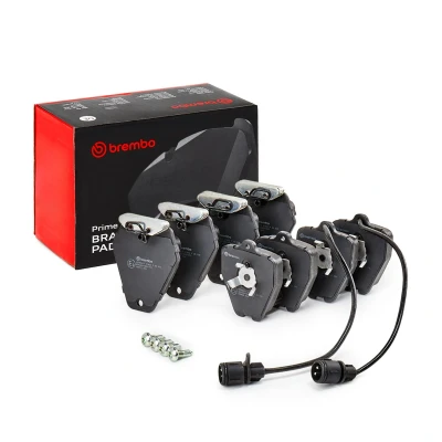 Bild av BREMBO P 85 038 Jeu de plaquettes frein contact signal d&#039;usure inclus avec vis d&#039;étrier frein, clip piston sans accessoires