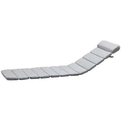 Bild av Cane line Breeze Lounger Cushion Kuddar för utomhusbruk Light Grey Natté B: 180 x D: 50 H: 3 cm