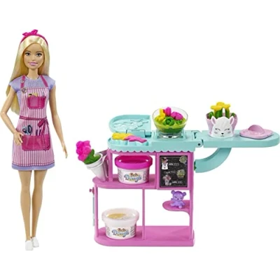 Bild av Barbie GTN58 floristlekset med Blond Docka, Leklera, Vaser mera, För Barn i åldern 3 år och uppåt