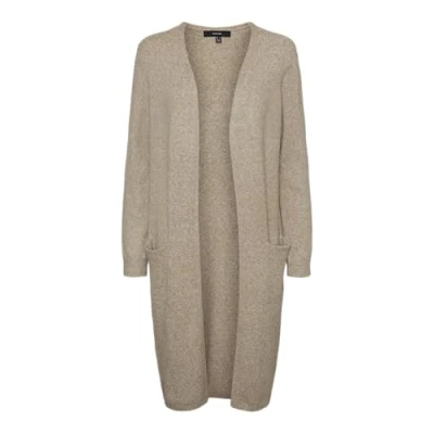Bild av Vero Moda Vmdoffy LS LONG OPEN GA NOOS Kofta, Storlek: XS, Sepia tint melange