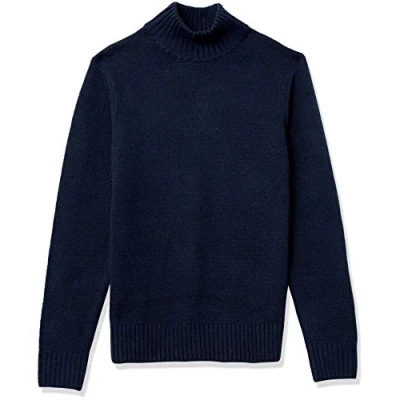Bild av Amazon Essentials Men&#039;s Långärmad mjuk tröja med polokrage, Marinblå, S