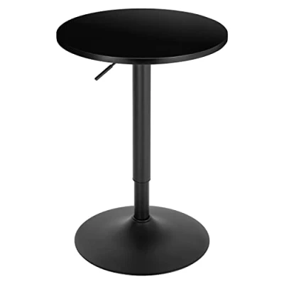 Bild av WOLTU Bbord barbord, höjdjusterbart bord 69,591,5 cm, multifunktionellt festbord i vardagsrum kök balkong, bistrobord av MDF metall, svart, BT35sz