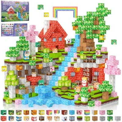 Bild av Crifeton Magnetiska Byggklossar 150 PCS 2CM Magnetic Blocks, 3+ STEM Montessori sensoriska leksaker för 3 4 5 6 7 8 9 10 11 12 år gamla pojkar och flickor Födelsedagspresenter