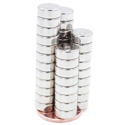 Bild av Brudazon 25 minidolmagneter 10 x 4 mm N52 starkaste nivå neodymmagneter superstark kraftmagnet för modelltillverkning, foto, whiteboard, kylskåp, hantverk liten, rund och extra stark