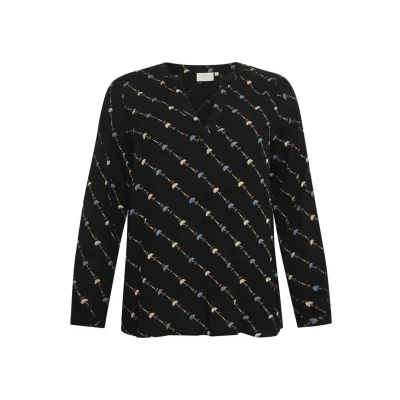Bild av Kaffe Curve Kclenna Tilly Blus, Storlek: 44, Blackinfinitygraphiclines