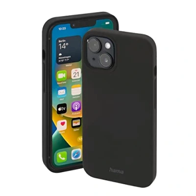 Bild av Hama Mobilfodral för Apple iPhone 14 Plus &quot;MagCase Finest Feel PRO&quot; (TPU, halkskydd, inbyggd magnetring) svart