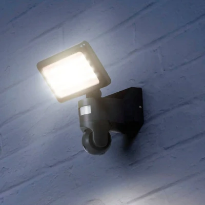 Bild av LEDVANCE Smart trädgårdsarmatur LED: för vägg, SMART+ FLOOD CAMERA CONTROL / 23 W, 220...240 V, Varmvit, 3000 K, material: aluminium, IP44, Förpackning med 1 st.