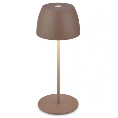 Bild av BRILONER Mini LED bord trådlös IP44 med touch, steglöst dimbar, batteri och ljuskälla utbytbar, sänglampa, deco lampa, bord, 8 x 20 cm (D H), umbrasand