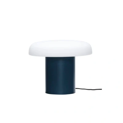 Bild av Hübsch Ateliers bordslampa, mörkblå, vit, glas, järn