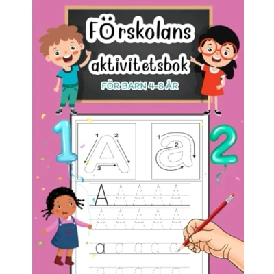Bild av Förskolans aktivitetsbok för barn 4 8 år: Den första skrivboken: Undersöka linjer och former med blyerts: spåra linjer, bokstäver, siffror...
