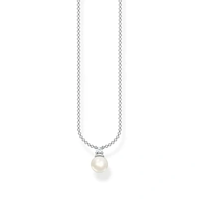 Bild av THOMAS Sabo Kette mit weißer Süßwasserzuchtperle, weißem Zirkoniasteine in Sterling Silber, KE2121 167 14 L45V