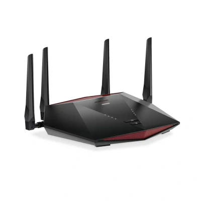 Bild av NETGEAR Nighthawk Pro Gaming 6 stream WiFi router (XR1000) AX5400 trådlös hastighet (upp till 5,4 Gbit/s) DumaOS 3.0 optimerar serveranslutningar 4 x 1 G Ethernet och 3,0 USB portar