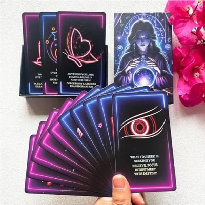 Bild av LIGHTOF JUSTICE Sacred Soul Oracle kort, högre självmeddelanden orakelkort, Deck kombinerar konst, intuition och antik visdom för att visa dig vägen framåt