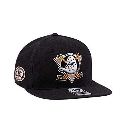 Bild av &#039;47 47brand Anaheim Ducks Jersey Patch Edition Captain Snapback Cap, svart, one size