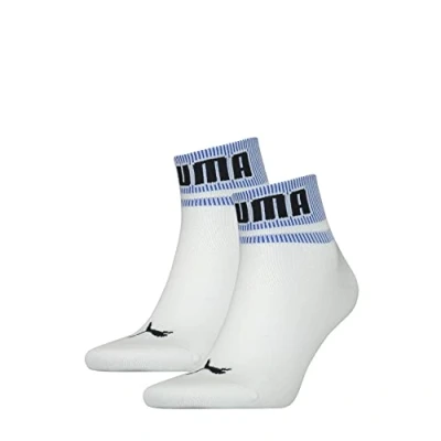 Bild av PUMA Unisex New Heritage Quarter Hosiery, Vit benjamin blå, 39/42 EU