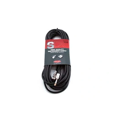 Bild av Stagg SGC10PL DL Pro Series 10M Angled Jack Instrument Cable Svart