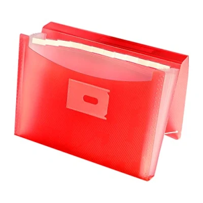 Bild av Oxford, Klassificeringsmapp Dragspel A4+, Plast Translucent, 13 fickor, Färg Röd