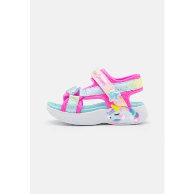 Bild av Skechers Unicorn Dreams Sandaler pink/multicoloured för barn, Storlek: 23, Pink/multi coloured Skinnimitation/textil