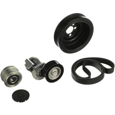 Bild av GATES K046PK1070 Jeu de courroies trapézoïdales à nervures avec poulie d&#039;entrainement pour vilebrequin, débrayable ThermalPro