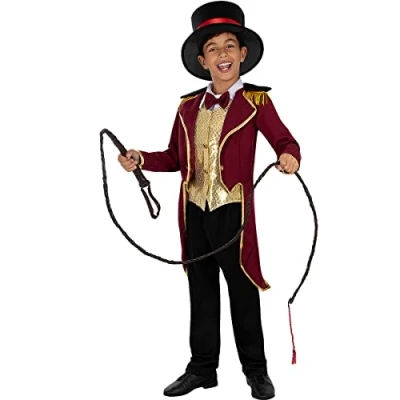 Bild av Funidelia Maskeraddräkt cirkusdirektör för pokje Cirkustämjare &amp; Circus barn och roliga tillbehör fester, karneval Halloween Storlek 135 152 cm
