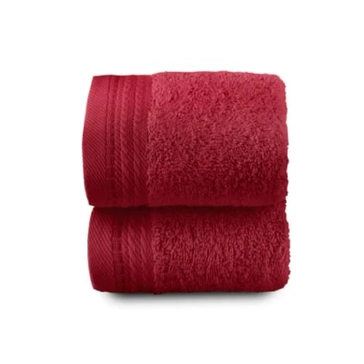 Bild av Top Towel Premium stora badhanddukar 2 ansiktshanddukar eller bidé 30 x 50 cm 100% bomull 600 gram rödbrun