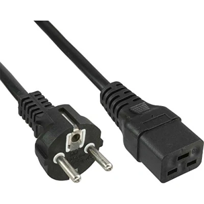 Bild av InLine 16658H strömkabel 16A, skyddskontakt rak till IEC kontakt IEC320/C19, 0,5 m