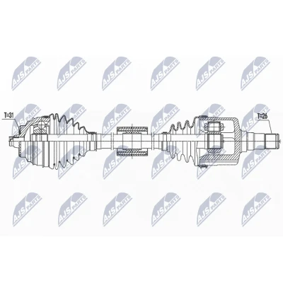 Bild av Drivaxel, framaxel vänster, bmw 1 [f40], 2 active tourer [f45], gran [f46], x1 [f48], x2 [f39], mini clubman, 31608607263