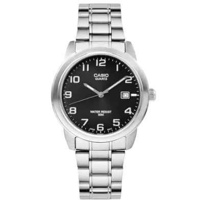 Bild av Casio Collection dam analog klocka MTP 1221A med rem i rostfritt stål, Svart, armband