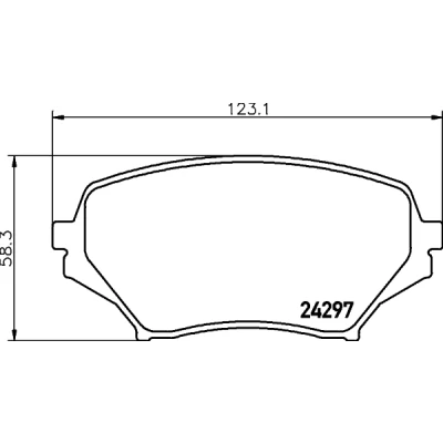 Bild av HELLA 8DB 355 006 771 Jeu de plaquettes frein non préparé pour indicateur d&#039;usure MAZDA: MX 5 3