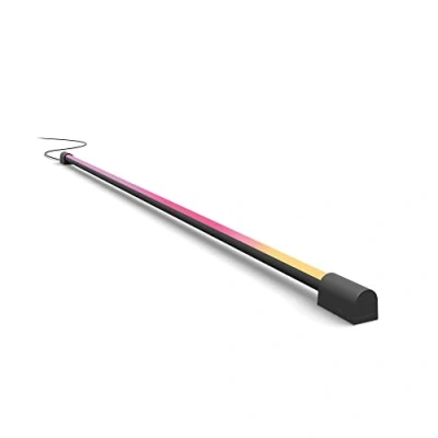 Bild av Philips Hue Play gradient light tube stor svart: Bord och väggarmatur, LED modul, White and Color, flerfärgfunktion, trådlös, röststyrning via Amazon Alexa, Google Home Assistant Siri
